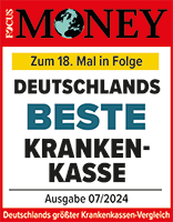 Prüfsiegel: Focus-Money Ausgabe 7/2020: TK zum 14. Mal in Folge Deutschlands beste Krankenkasse