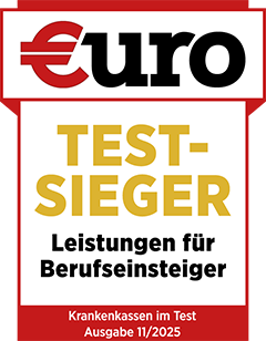 Prüfsiegel Euro - Testsieger Leistungen für Berufseinsteiger