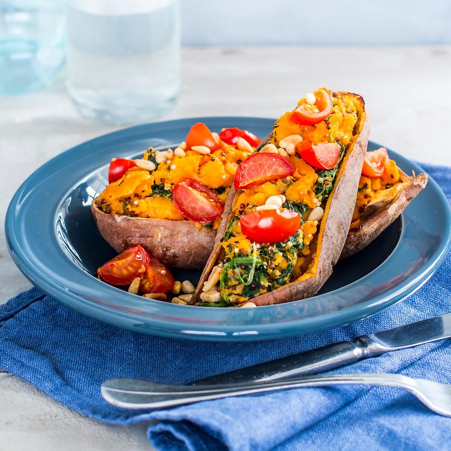 Susskartoffeln Mit Quinoa Und Spinat Die Techniker